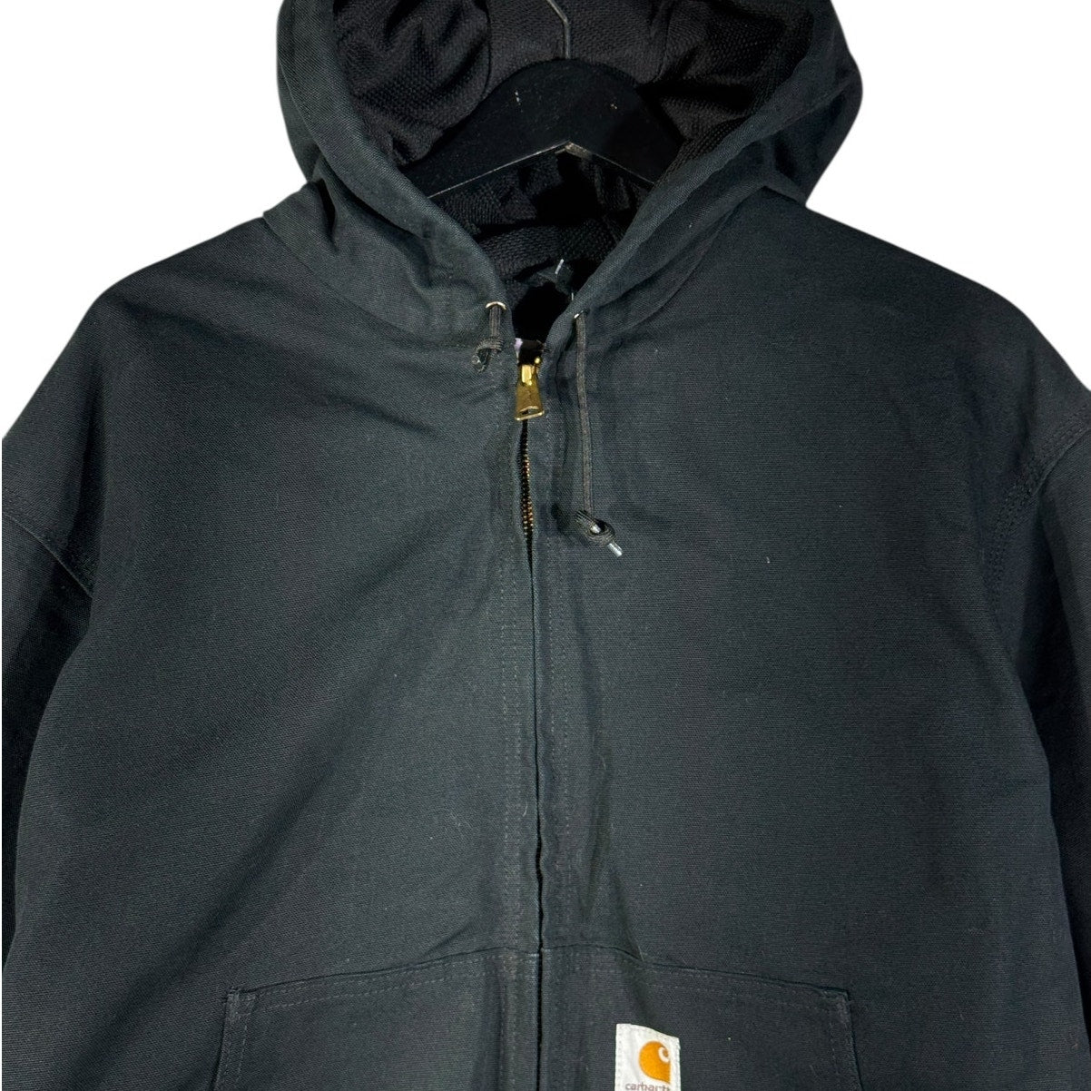 Vintage Carhartt Canvas Hooded Full Zip Workwear Jacket