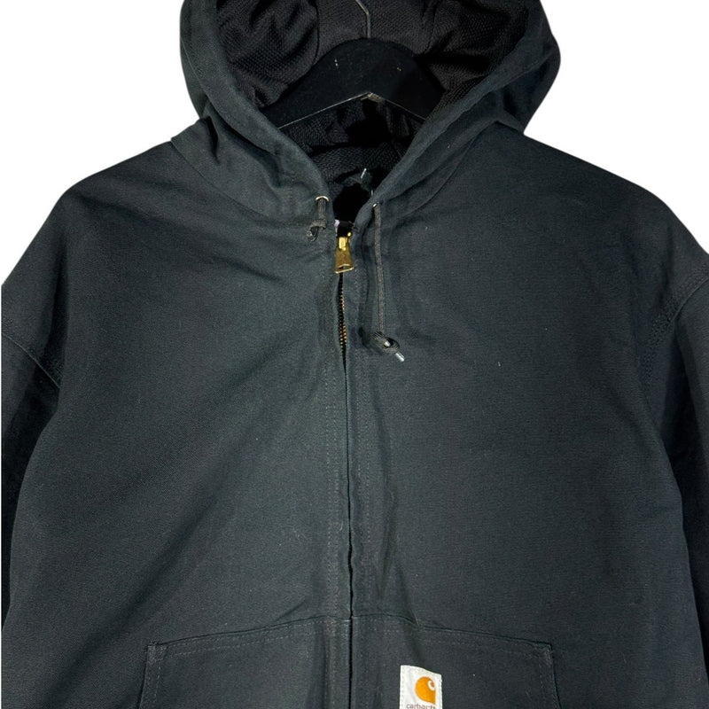 Vintage Carhartt Canvas Hooded Full Zip Workwear Jacket