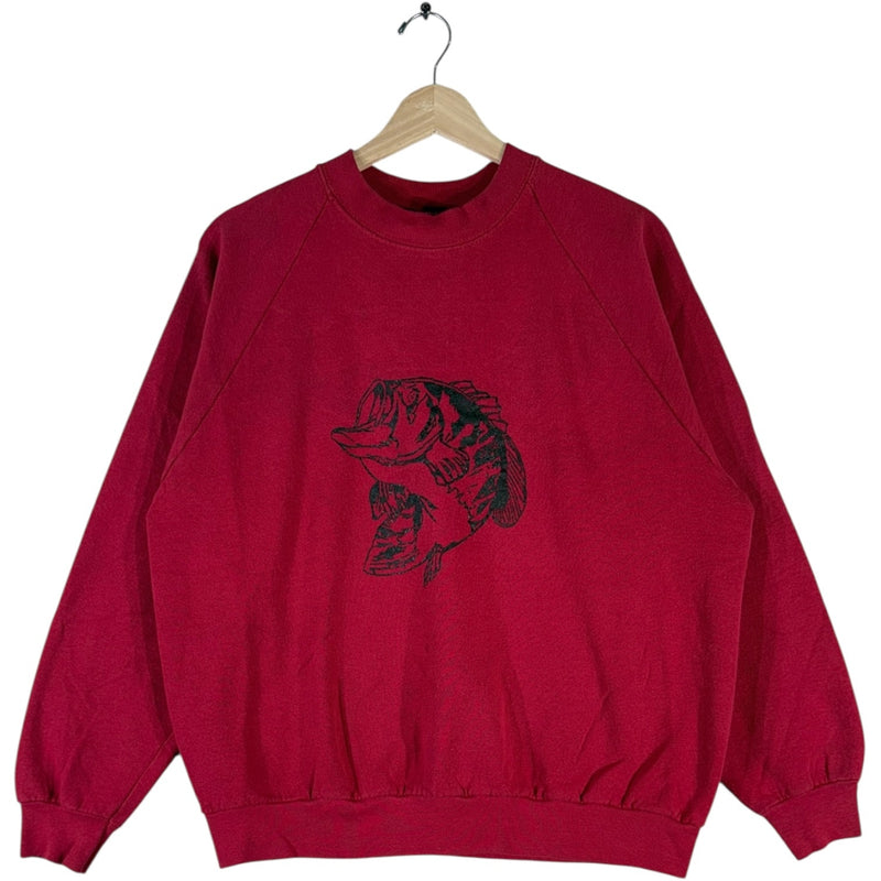 Vintage Bass Fish Graphic Crewneck