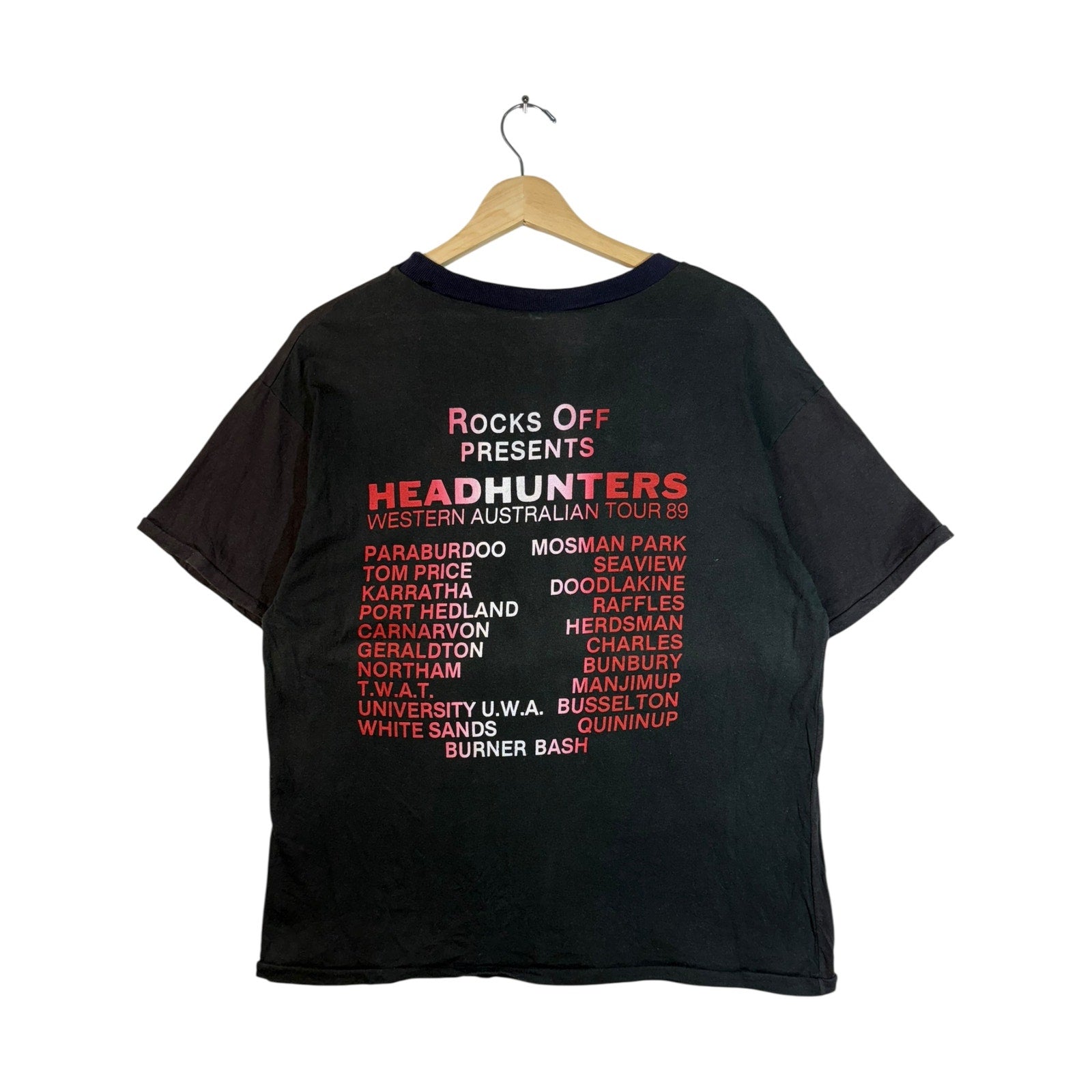 Vintage Headhunters Western Australian Tour T-Shirt 1989