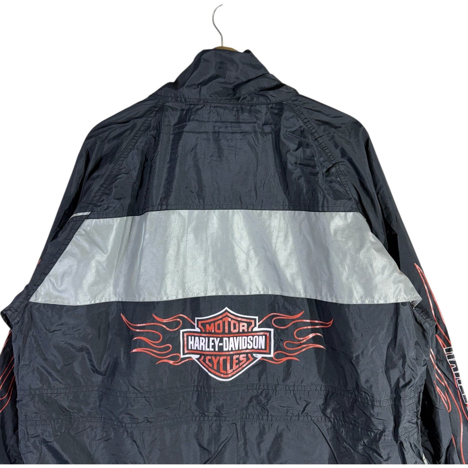 Vintage Harley Davidson Riding Gear Logo Windbreaker