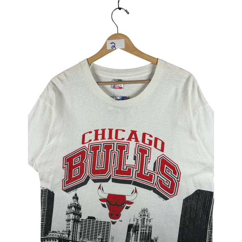 Vintage Chicago Bulls Graphic Print NBA T-Shirt