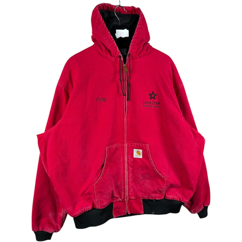 Vintage Carhartt Canvas Full Zip Hooded Workwear Jacket