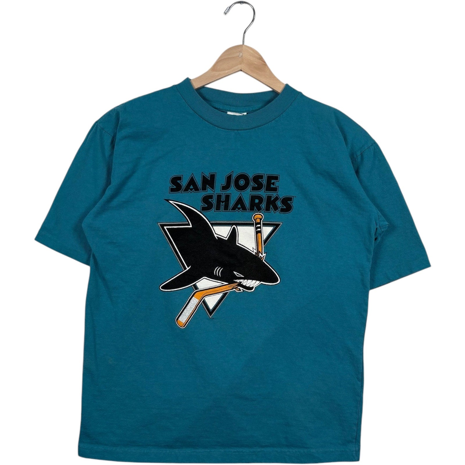 Vintage Youth San Jose Sharks Spellout Logo NHL Tee