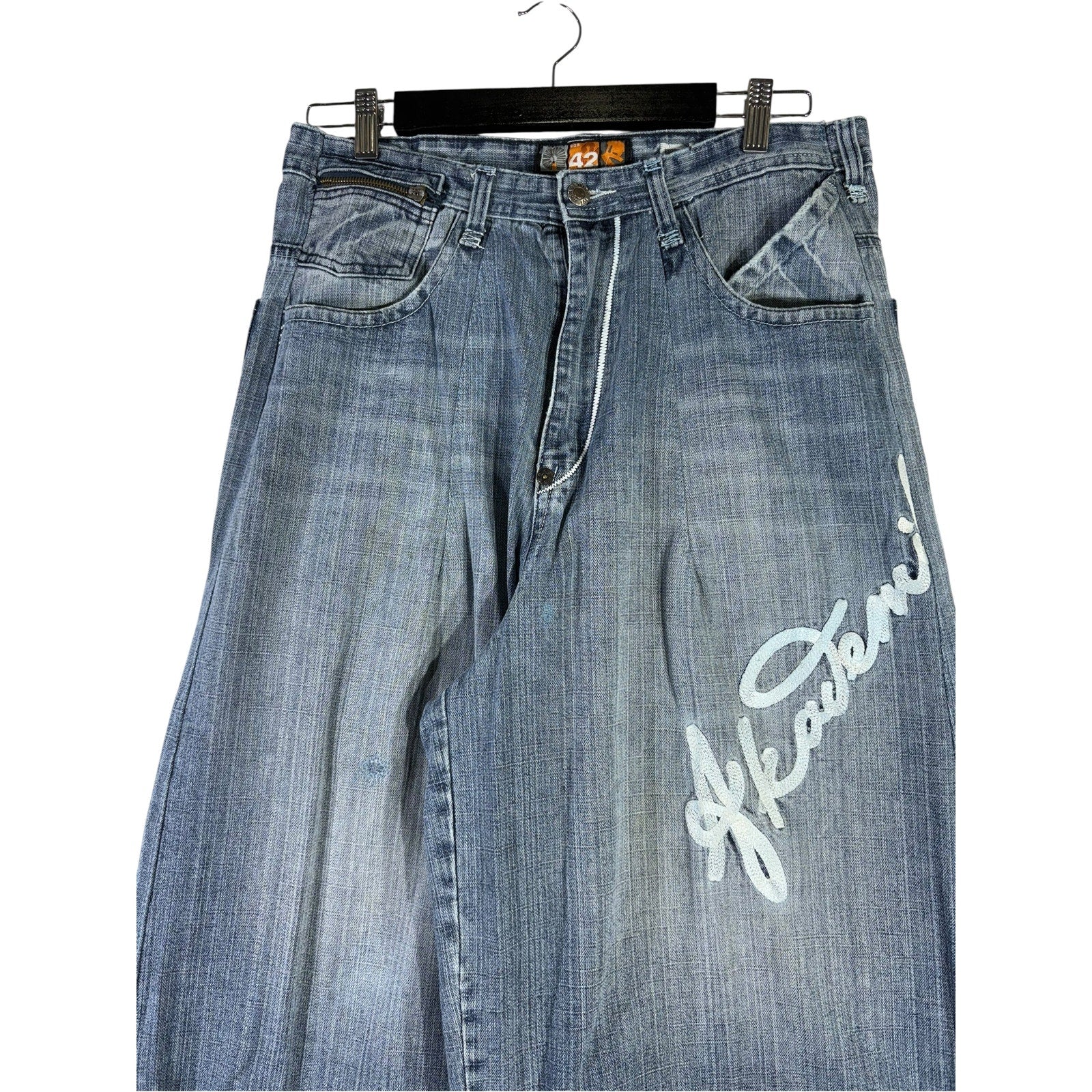 Vintage Akademiks Embroidered Bermuda Denim Shorts 34x14