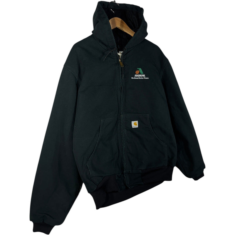 Vintage Carhartt Canvas Hooded Full Zip Workwear Jacket