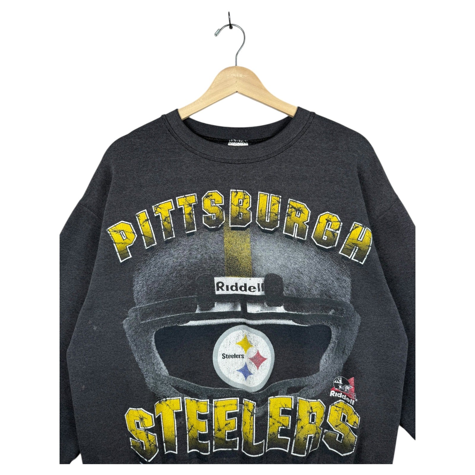 Vintage Pittsburgh Steelers Riddell Helmet Crewneck
