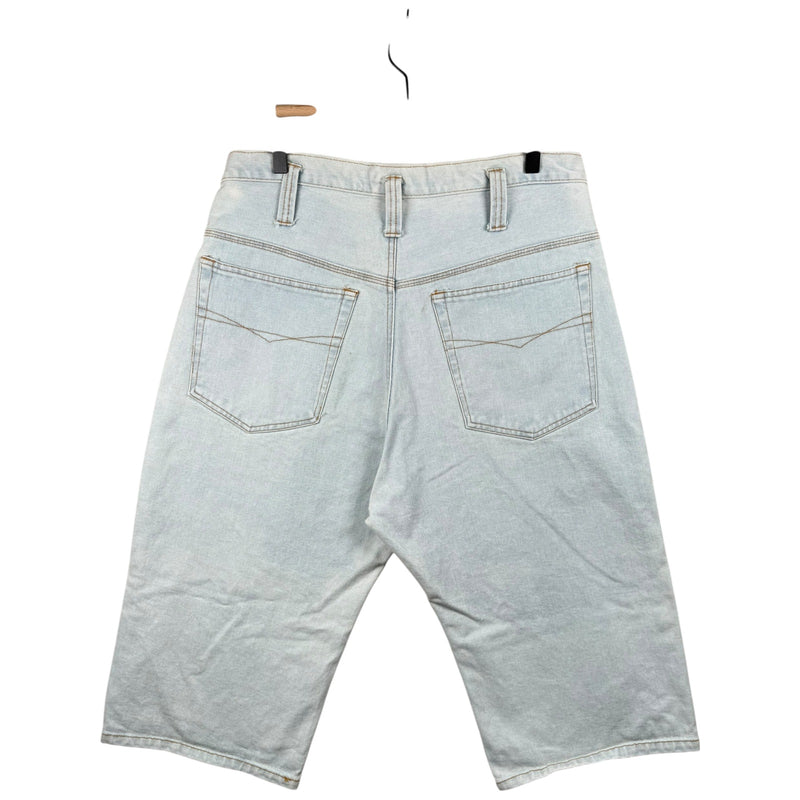 Vintage Corniche Light Wash Chino Denim Shorts 36