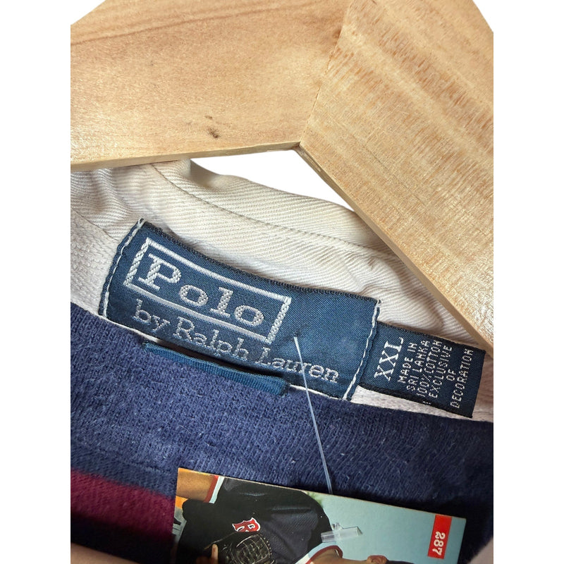 Vintage Polo Ralph Lauren Striped Rugby Long Sleeve Polo