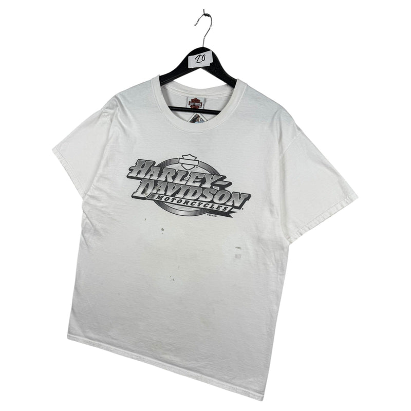 Vintage Harley Davidson Eagle Flag Graphic T-Shirt