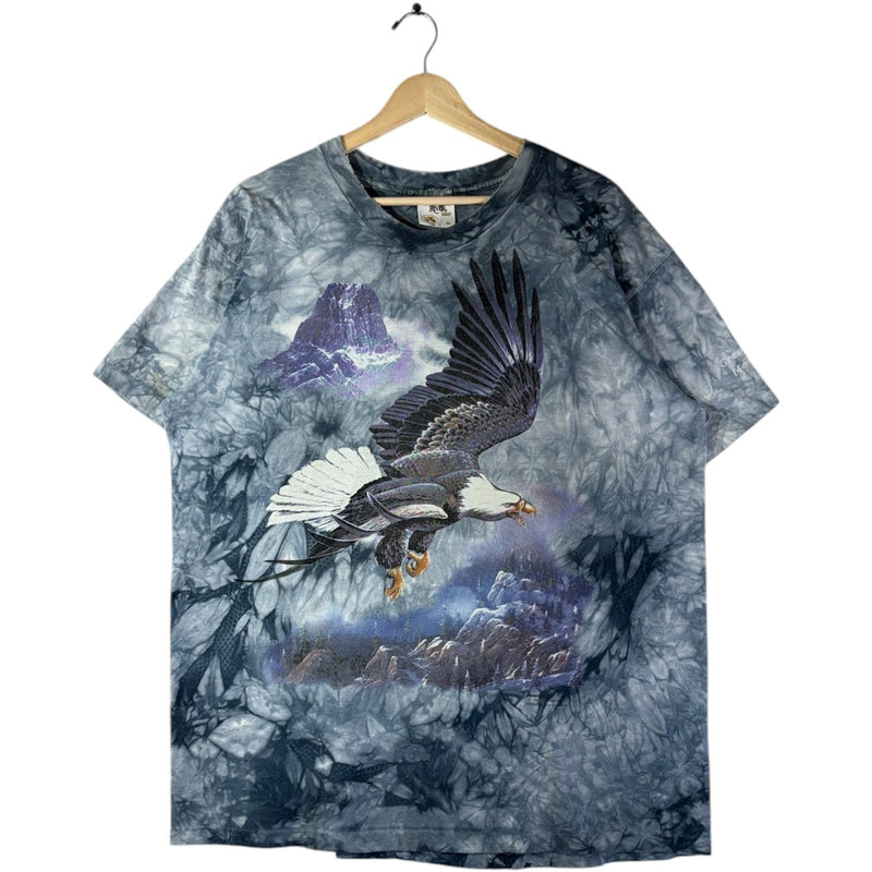 Vintage Mountain Bald Eagle Tie Dye Graphic T-Shirt