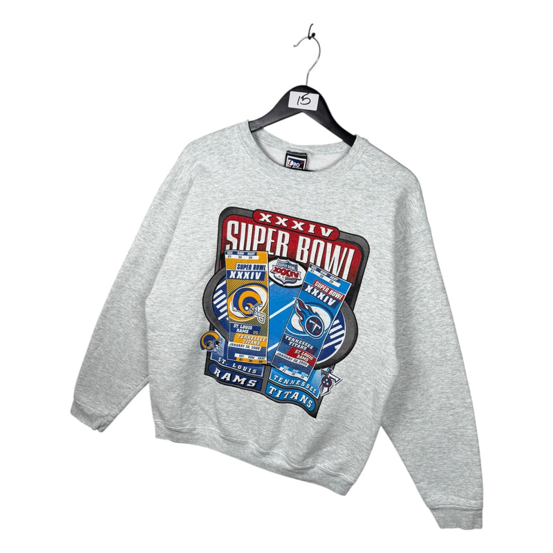 Vintage Super Bowl XXXIV St. Louis Rams vs Tennessee Titans NFL Crewneck