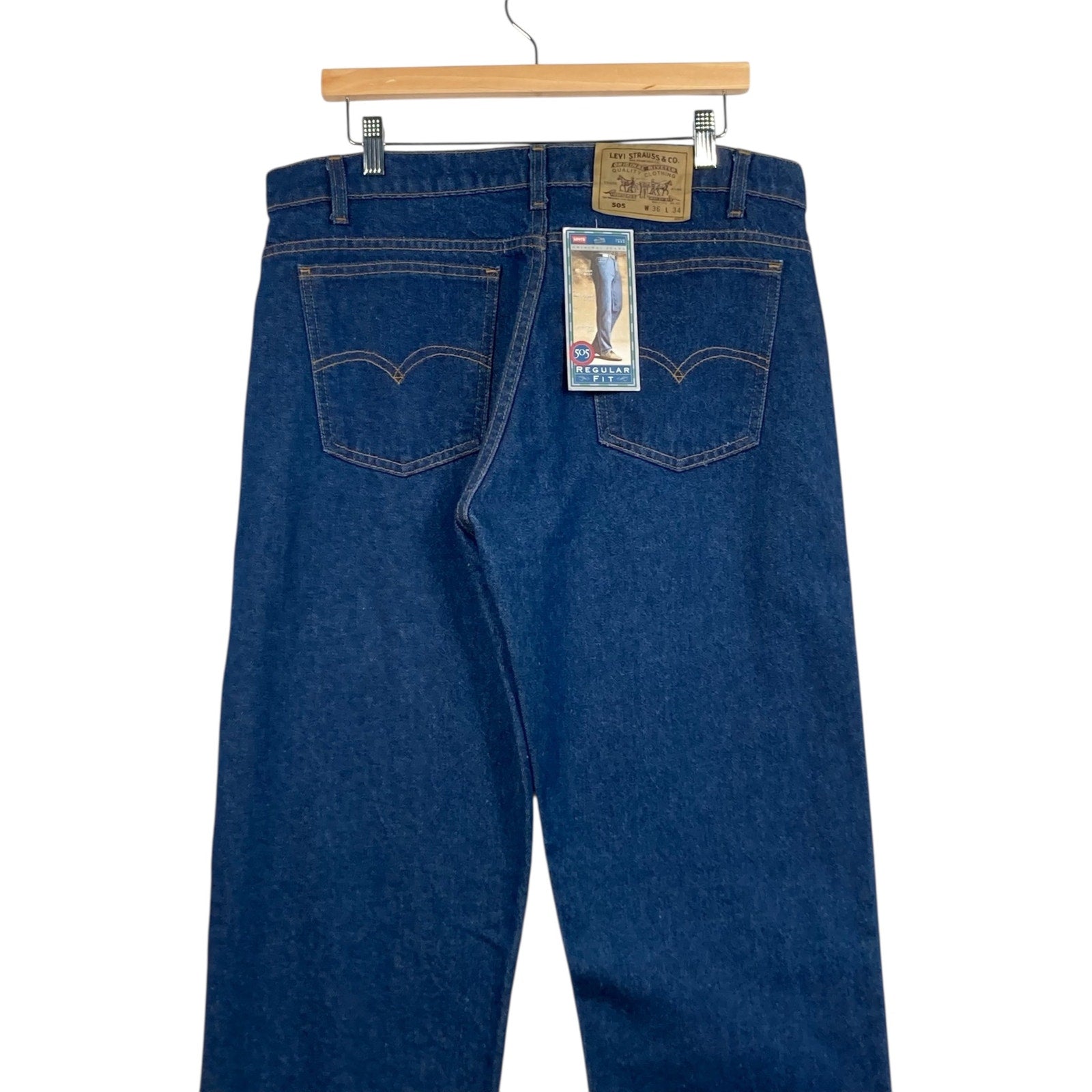 Vintage NWT Levi's 505 Straight Leg Jeans 36x34