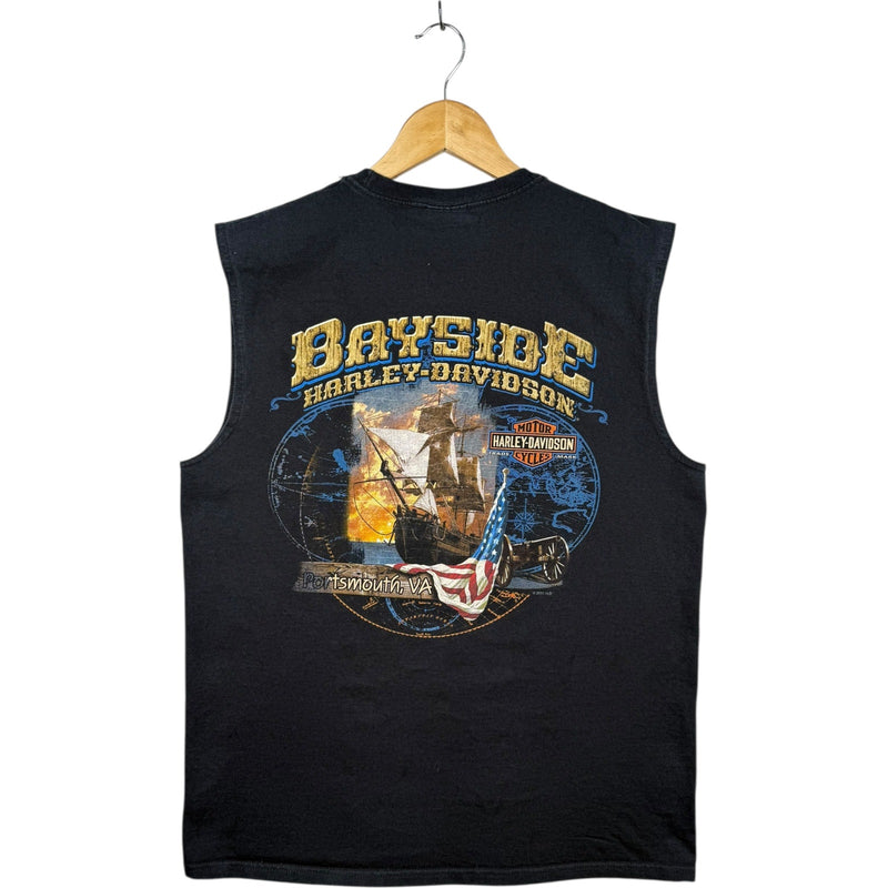 Vintage Harley Davidson Bayside Portsmouth Muscle Tee