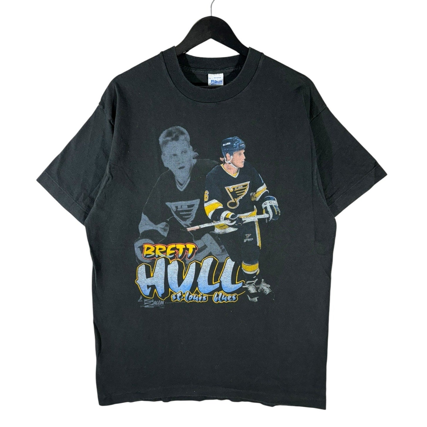 Vintage St. Louis Jazz Brett Hull NHL Player T-Shirt 90s