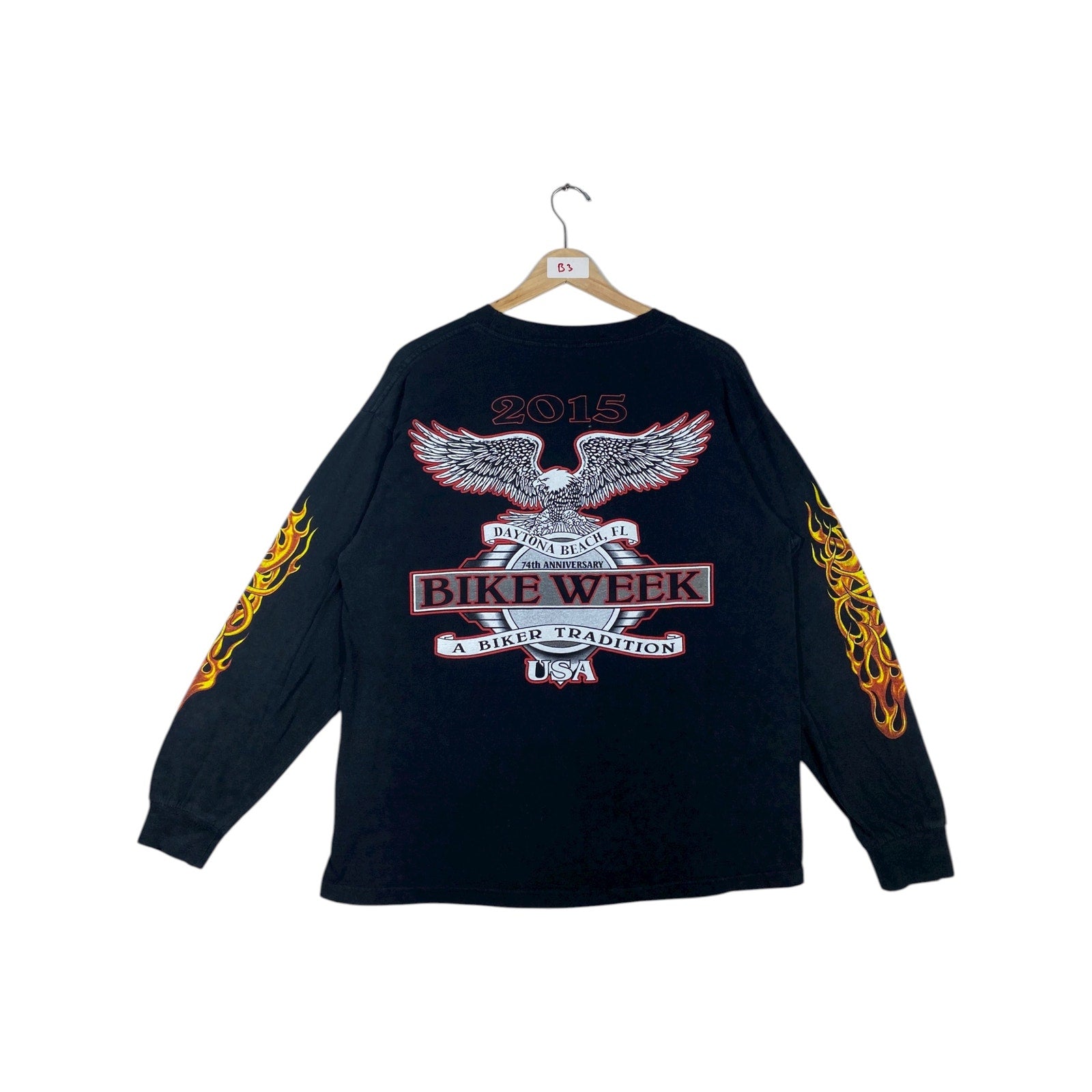 Y2K Harley Davidson Bike Week Graphic Long Sleeve T-Shirt