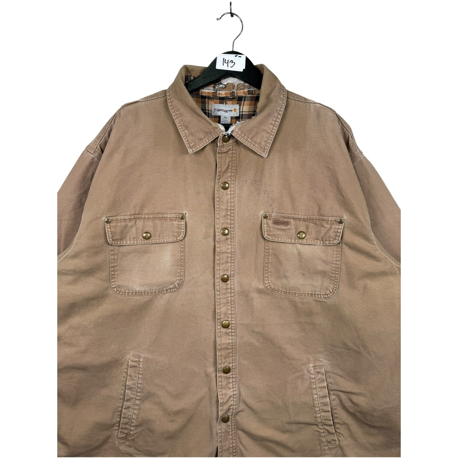 Vintage Carhartt Long Sleeve Button Up Shirt