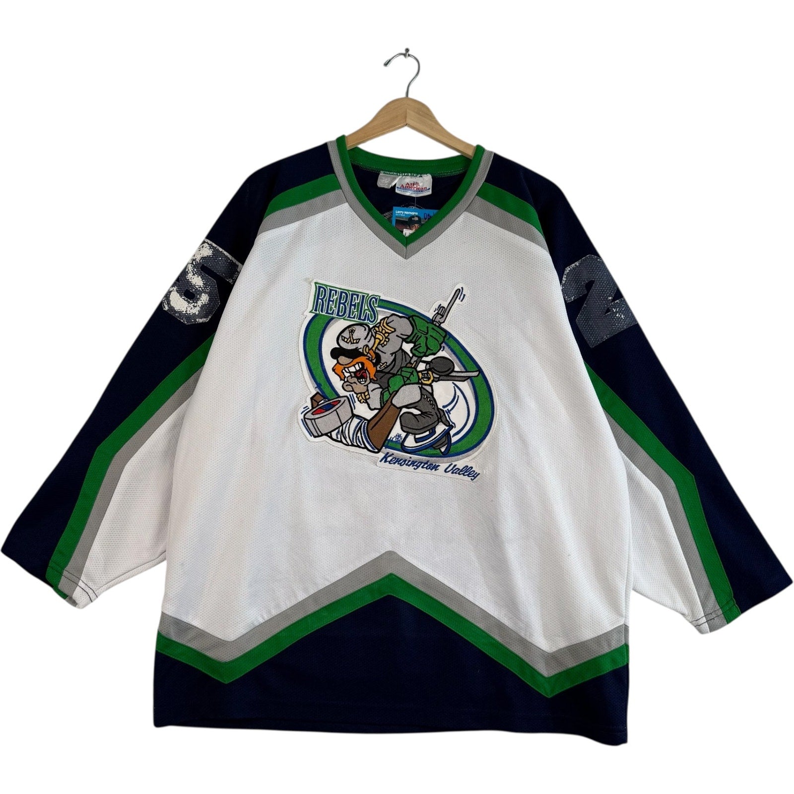 Vintage Kensington Valley Rebels Logo #25 Hockey Jersey XL