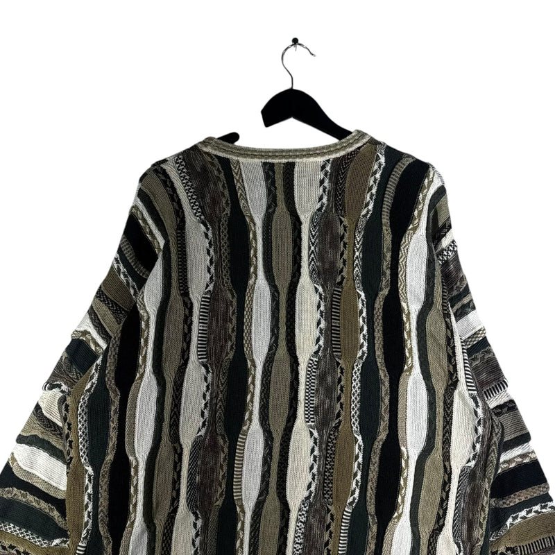 Vintage Coogi 3D Patterned Wool Sweater