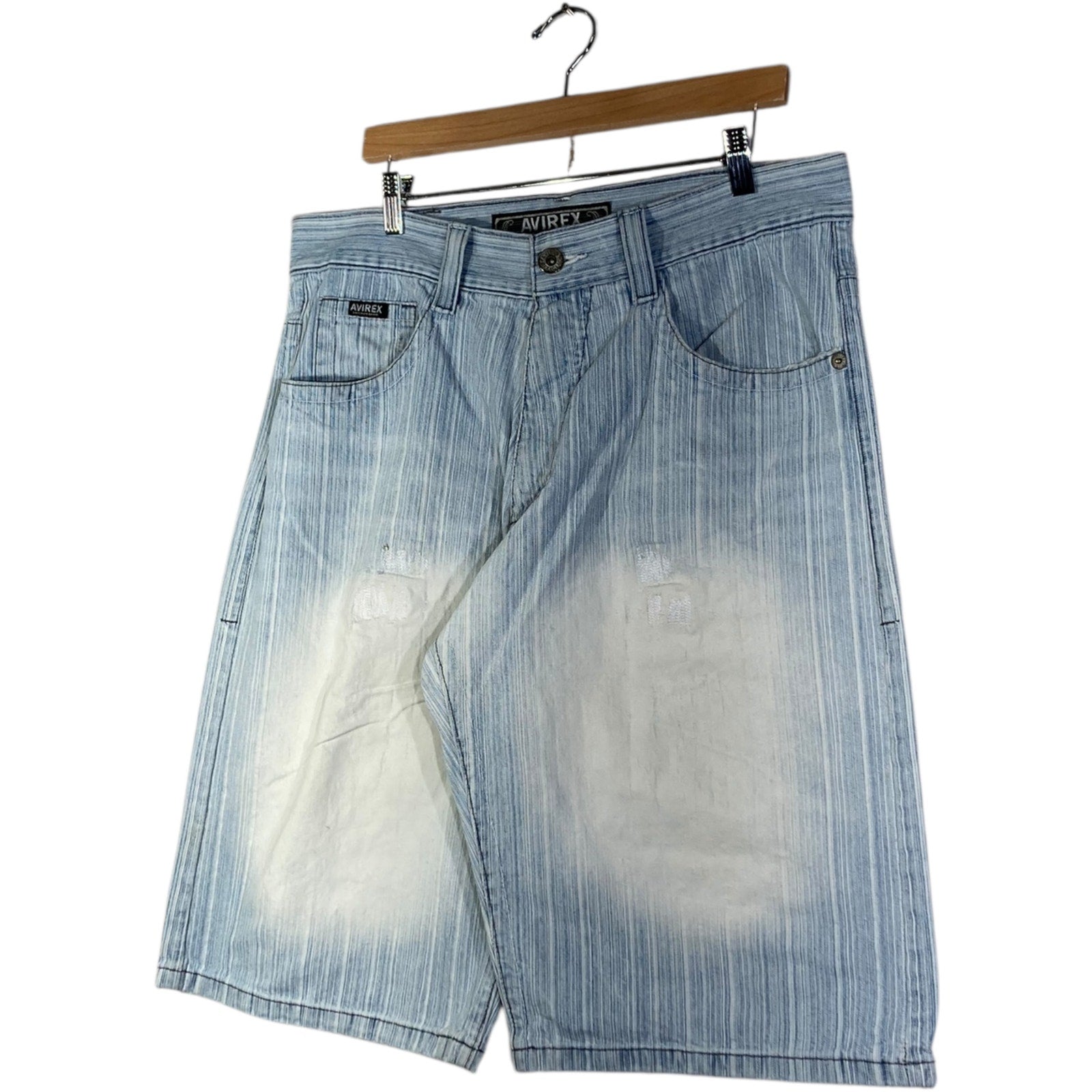 Vintage Avirex Faded Denim Shorts 36