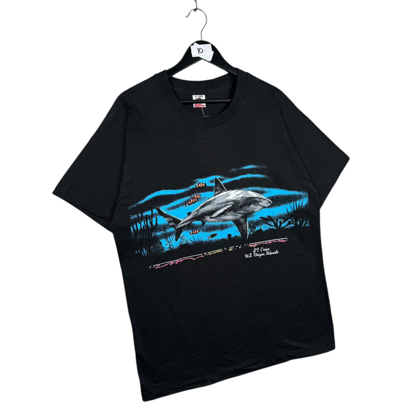 Vintage St. Croix US Virgin Island Shark Graphic T-Shirt