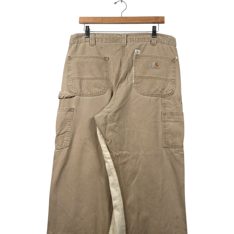 Vintage Carhartt Cut & Sew Double Knee Carpenter Pants 35x30