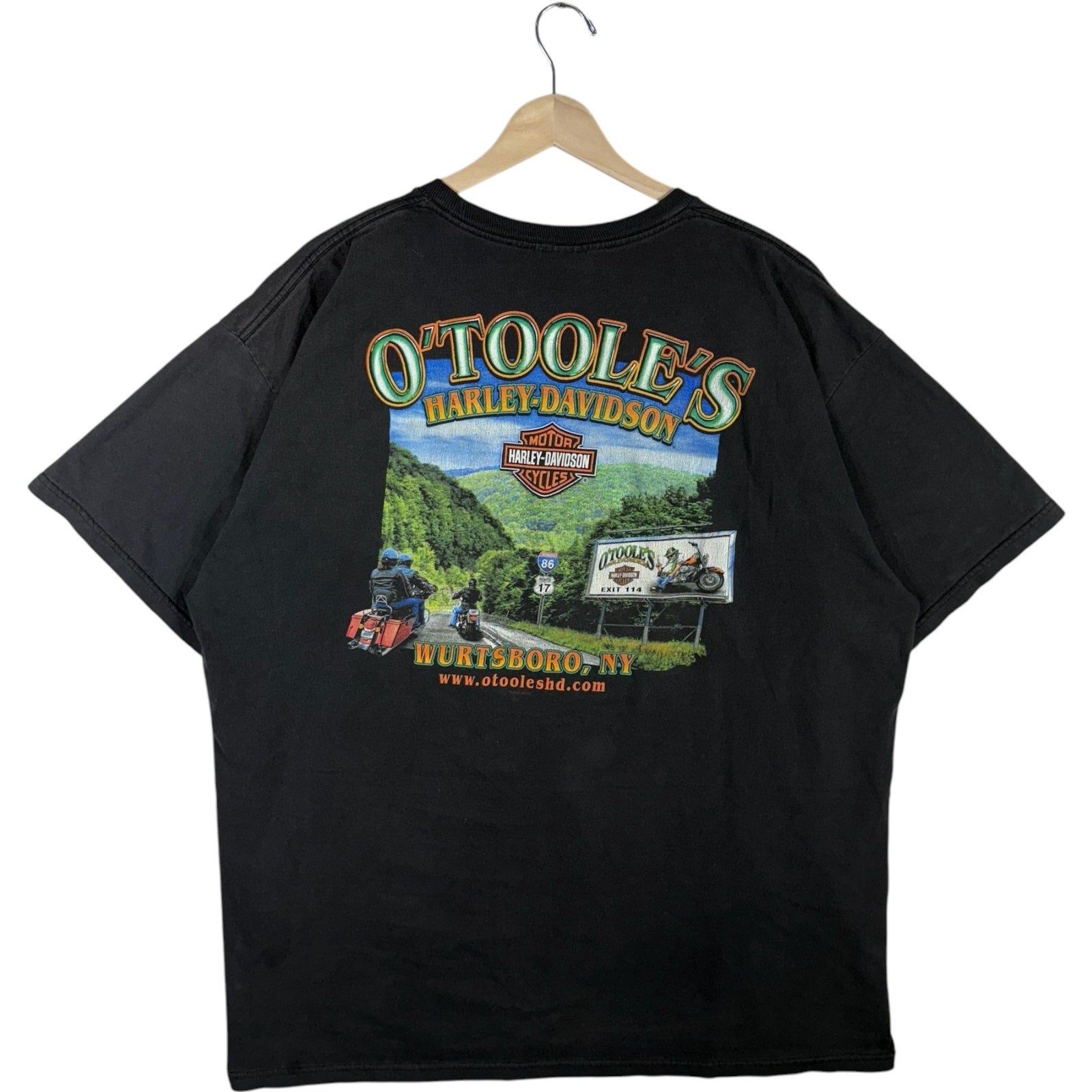 Vintage Harley Davidson O'Toole's Wurtsboro, NY Eagle Tee