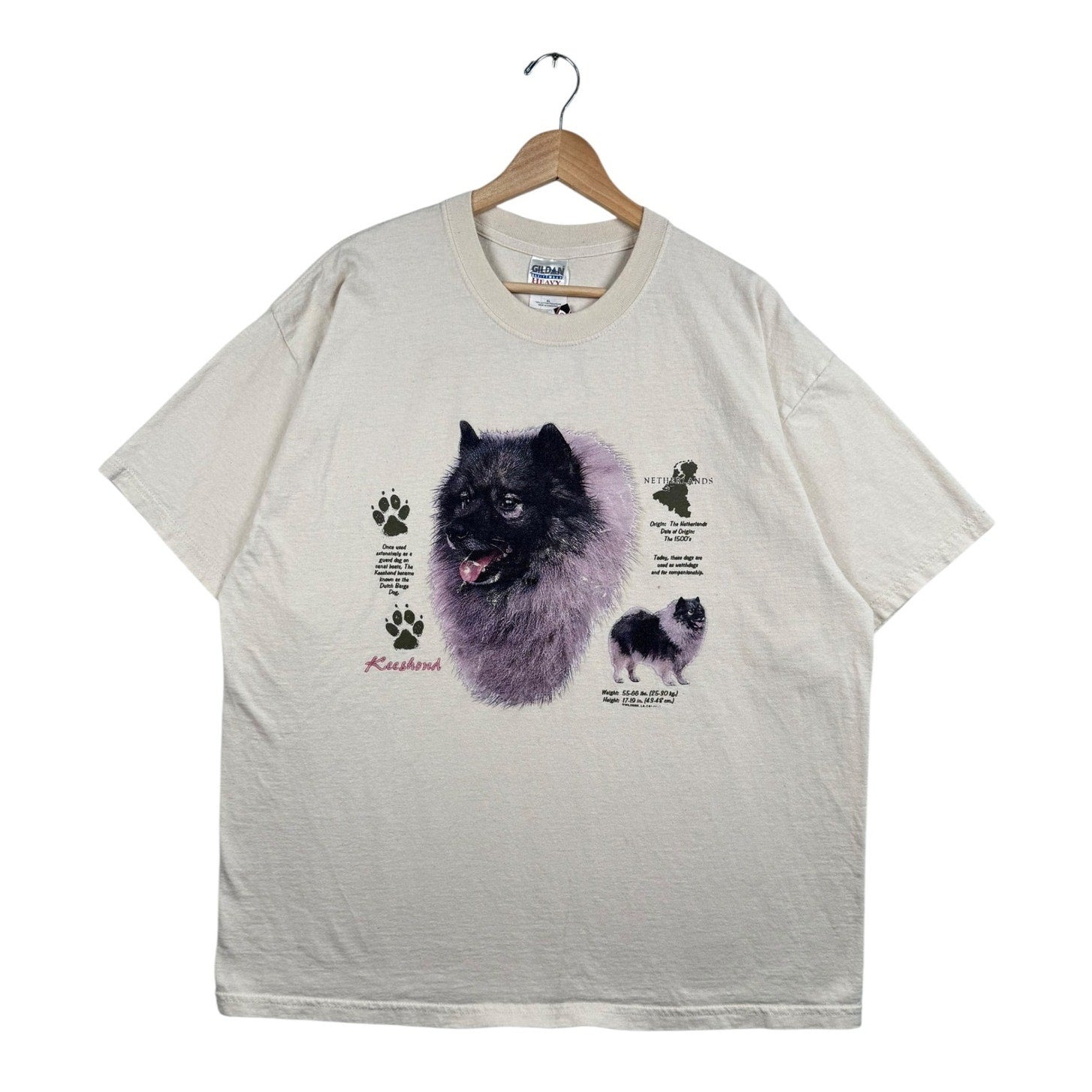 Vintage Keeshond Dog Graphic T-Shirt