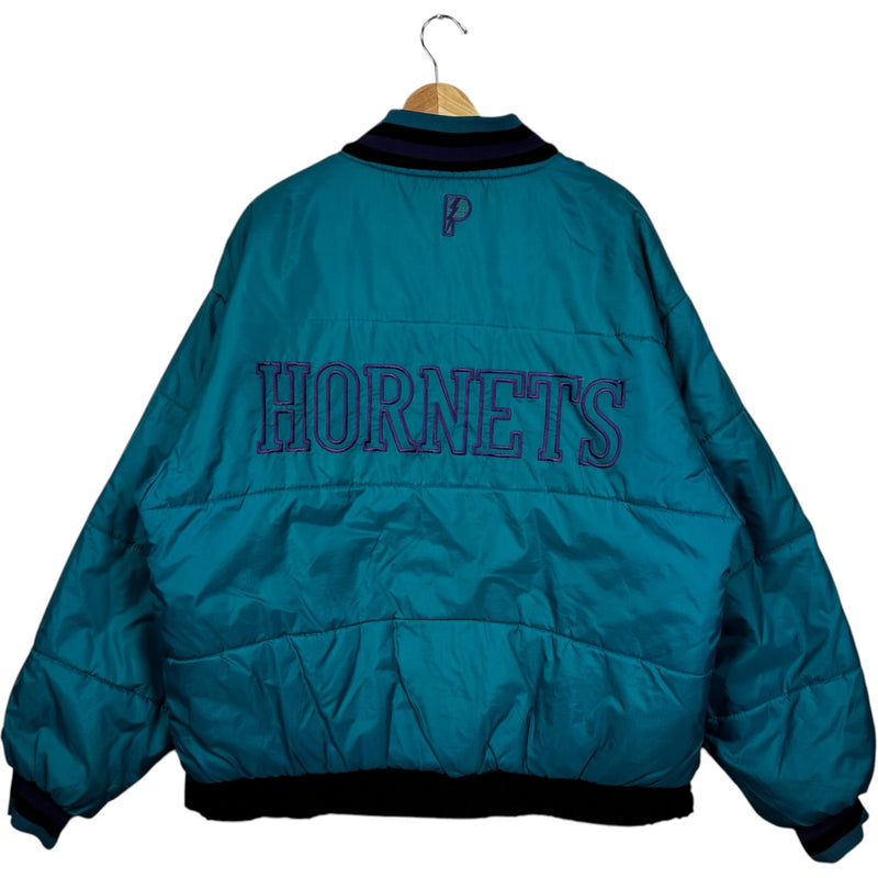 Vintage Pro Player Charlotte Hornets Reversible Puffer Jacket