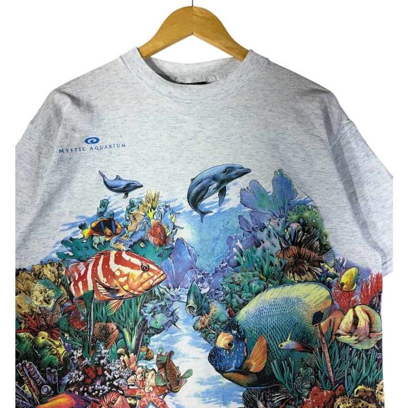 Vintage Mystic Aquarium Ocean Reef Graphic T-Shirt