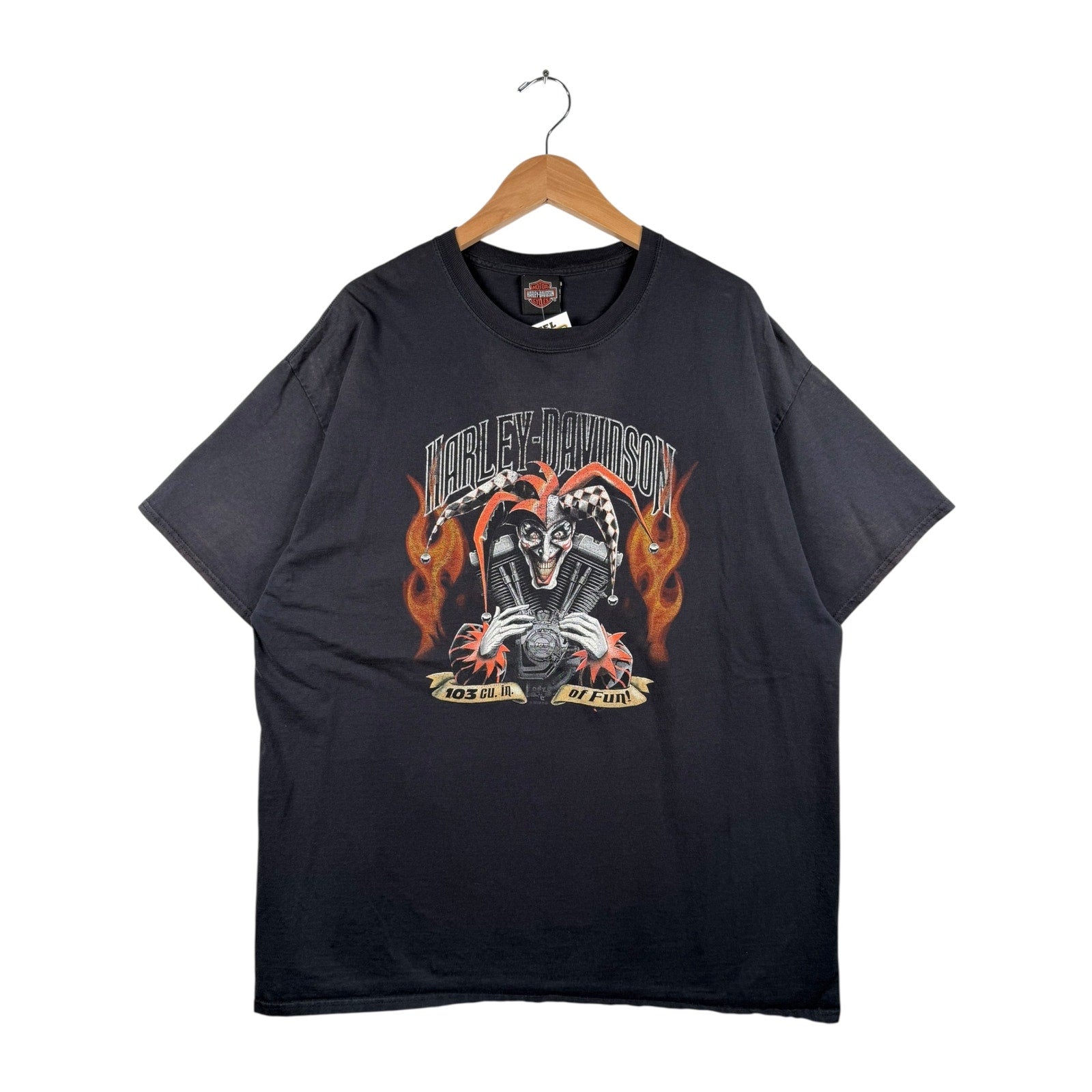 Vintage Harley-Davidson Jester Flames 103 Engine T-Shirt