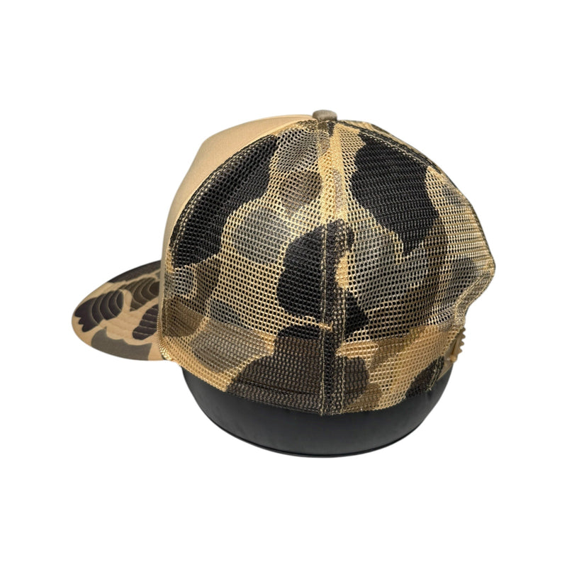 Vintage Nissin NAPA Filters Camo Mesh Snapback Hat OSFA