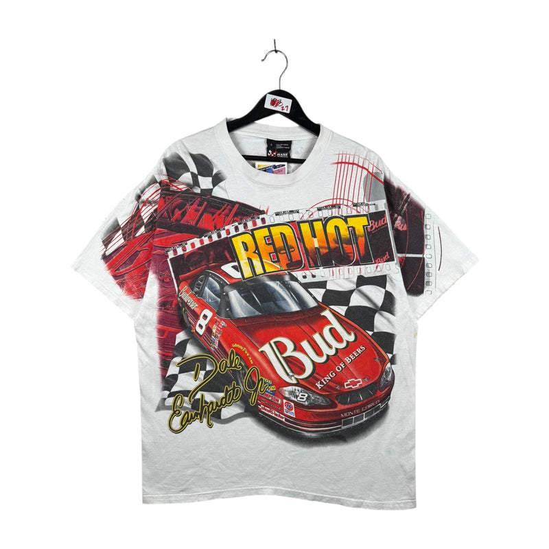 Vintage Budweiser #8 NASCAR All Over Print T-Shirt