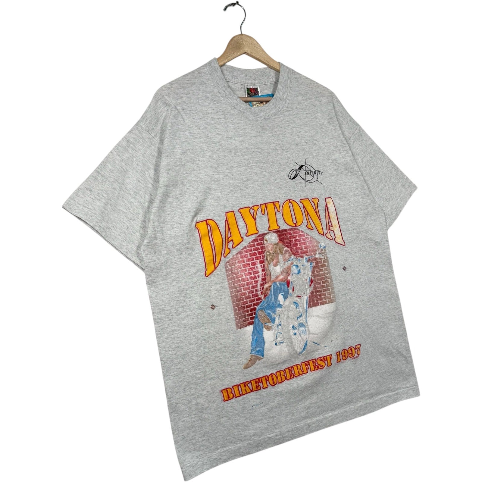 Vintage Daytona Biketoberfest Souvenir Biker Tee 90s