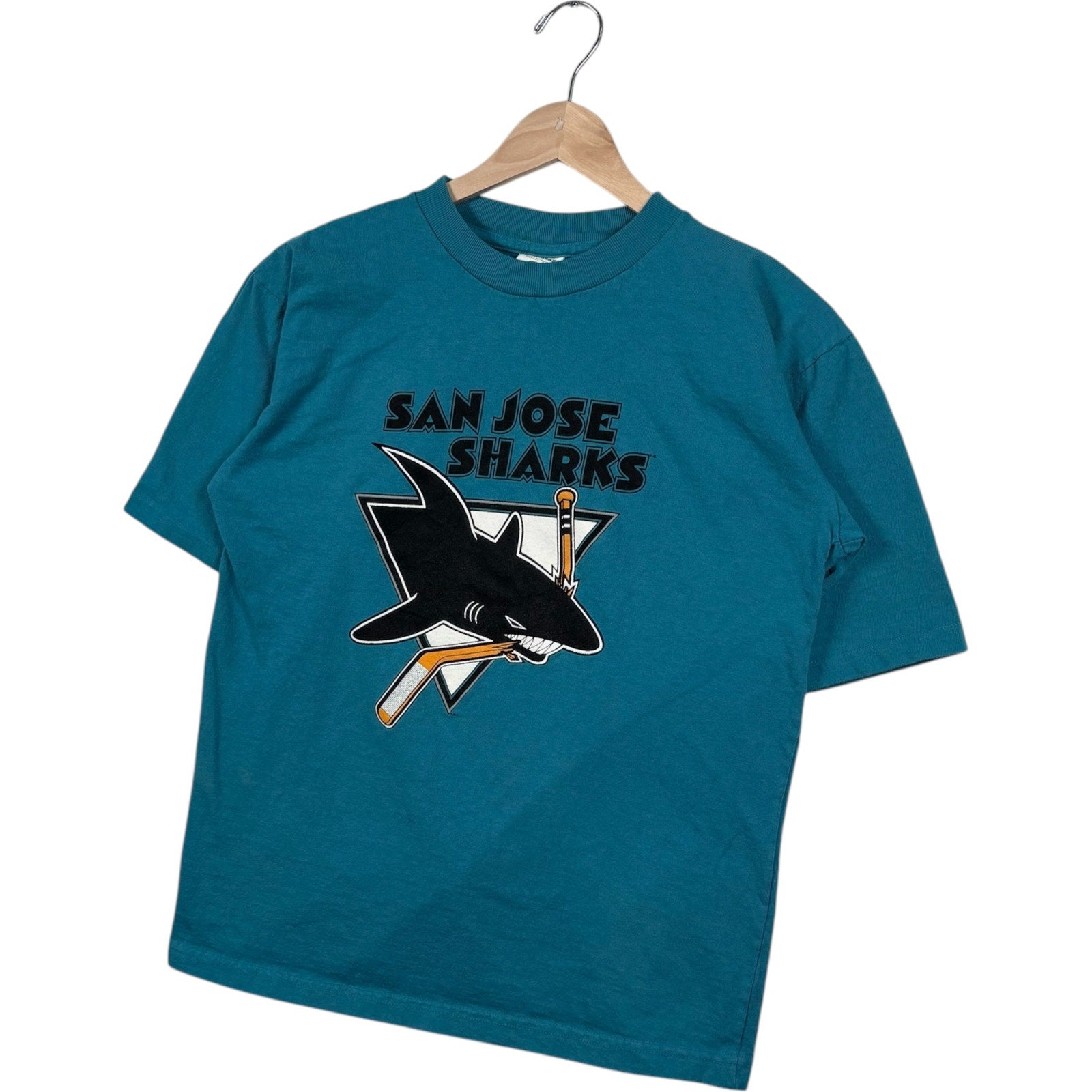 Vintage Youth San Jose Sharks Spellout Logo NHL Tee