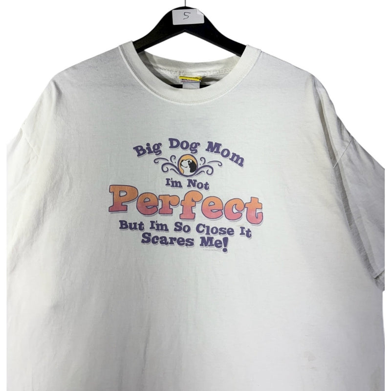 Vintage Big Dog Mom I'm Not Perfect Funny Graphic T-Shirt