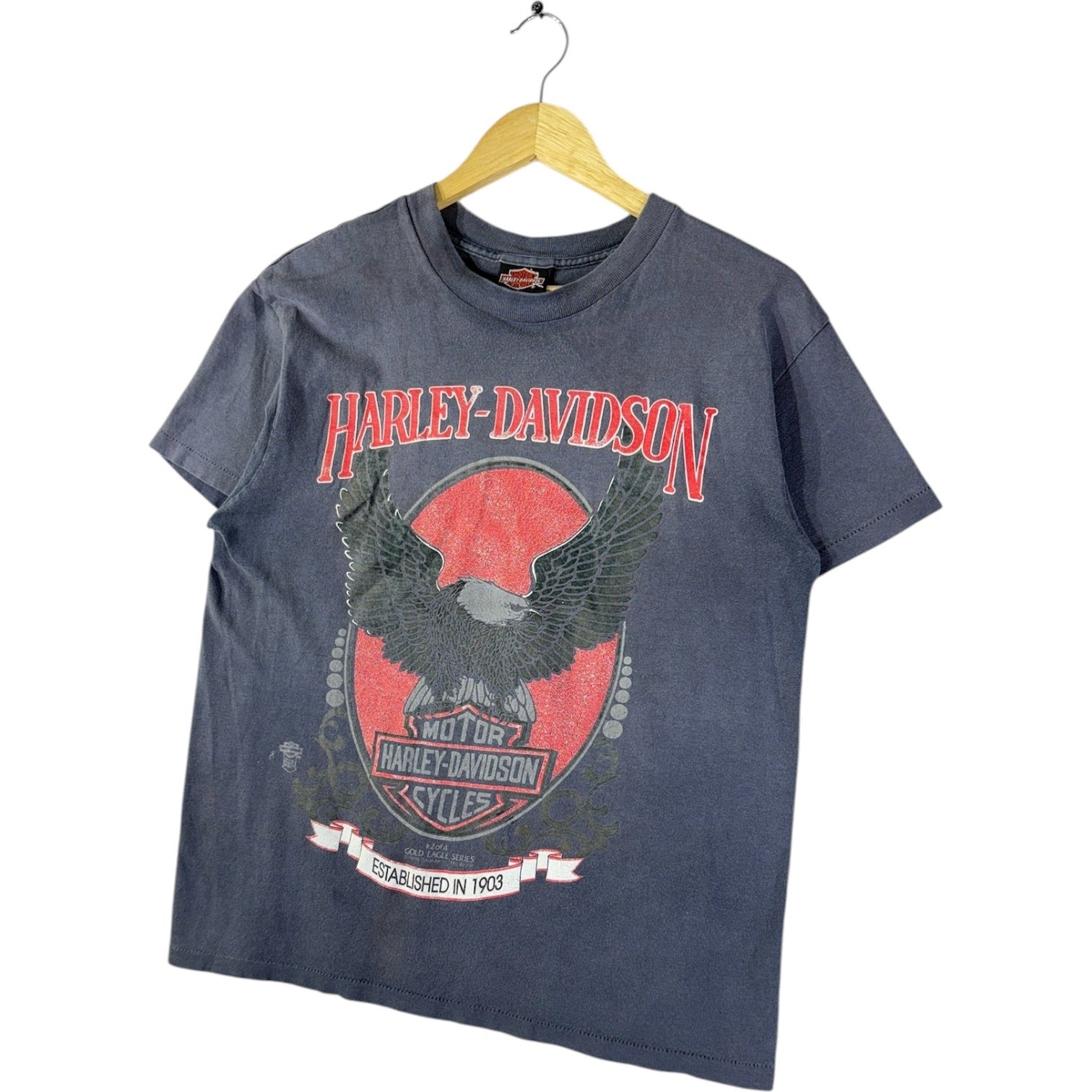Vintage Harley Davidson Eagle Logo Graphic T-Shirt