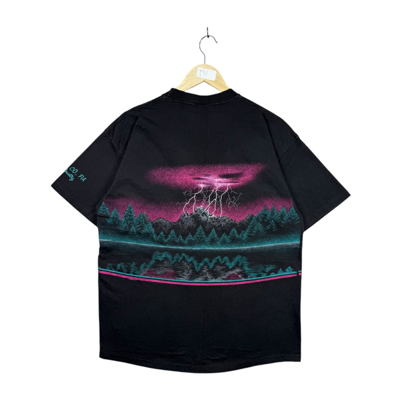 Vintage Lightning Graphic AOP T-Shirt