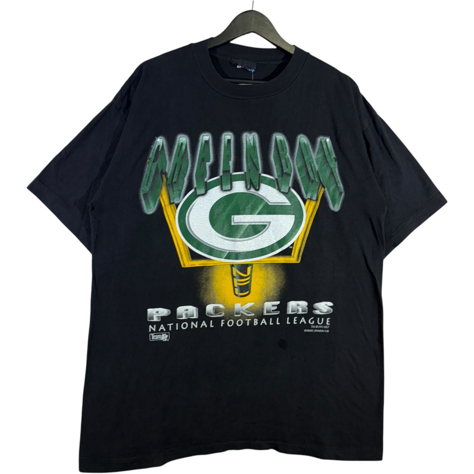 Vintage Green Bay Packers Big Team Logo NFL Tee