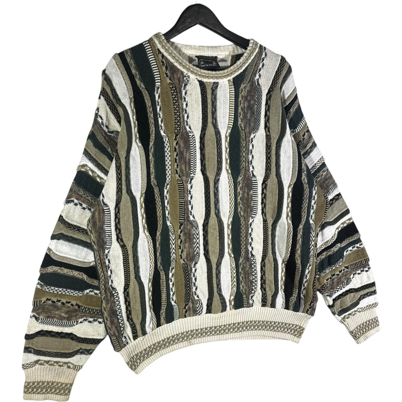Vintage Coogi 3D Patterned Wool Sweater