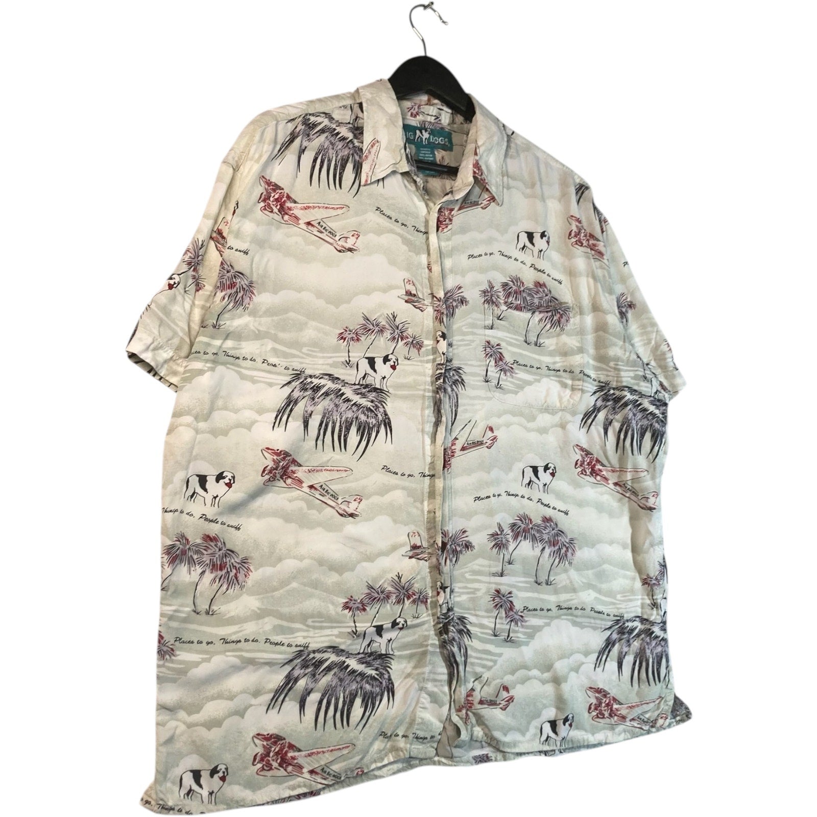 Vintage Big Dogs Hawaiian Short Sleeve Button Up