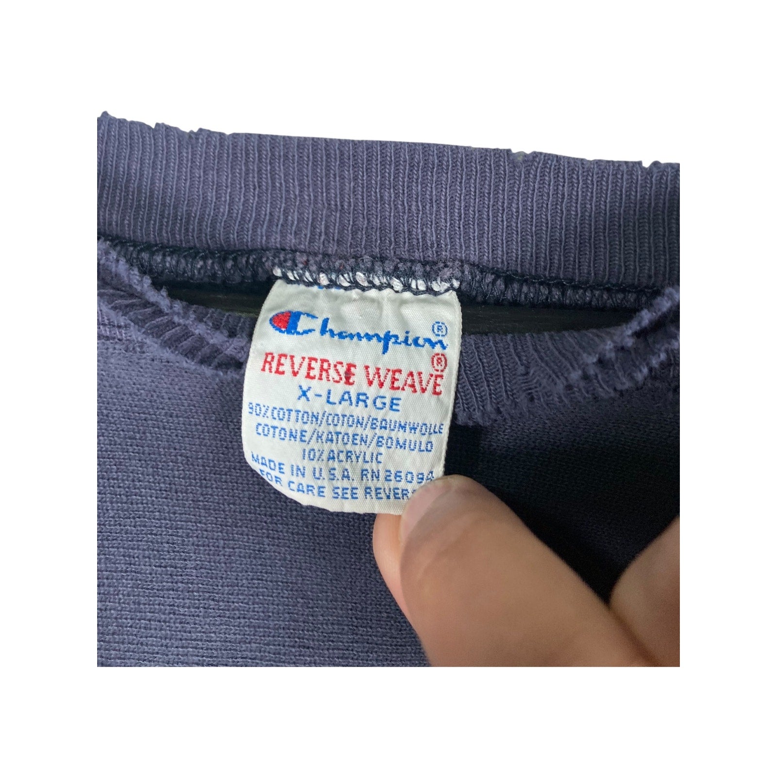 Vintage Champion Reverse Weave Embroidered Logo Crewneck