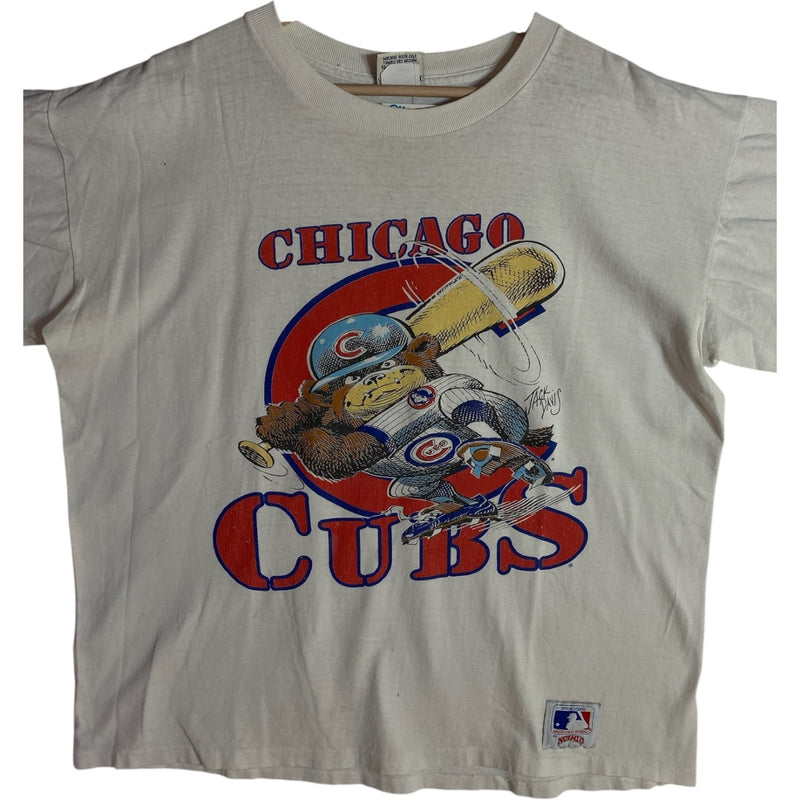 Vintage Chicago Cubs Cartoon Bear MLB T-Shirt