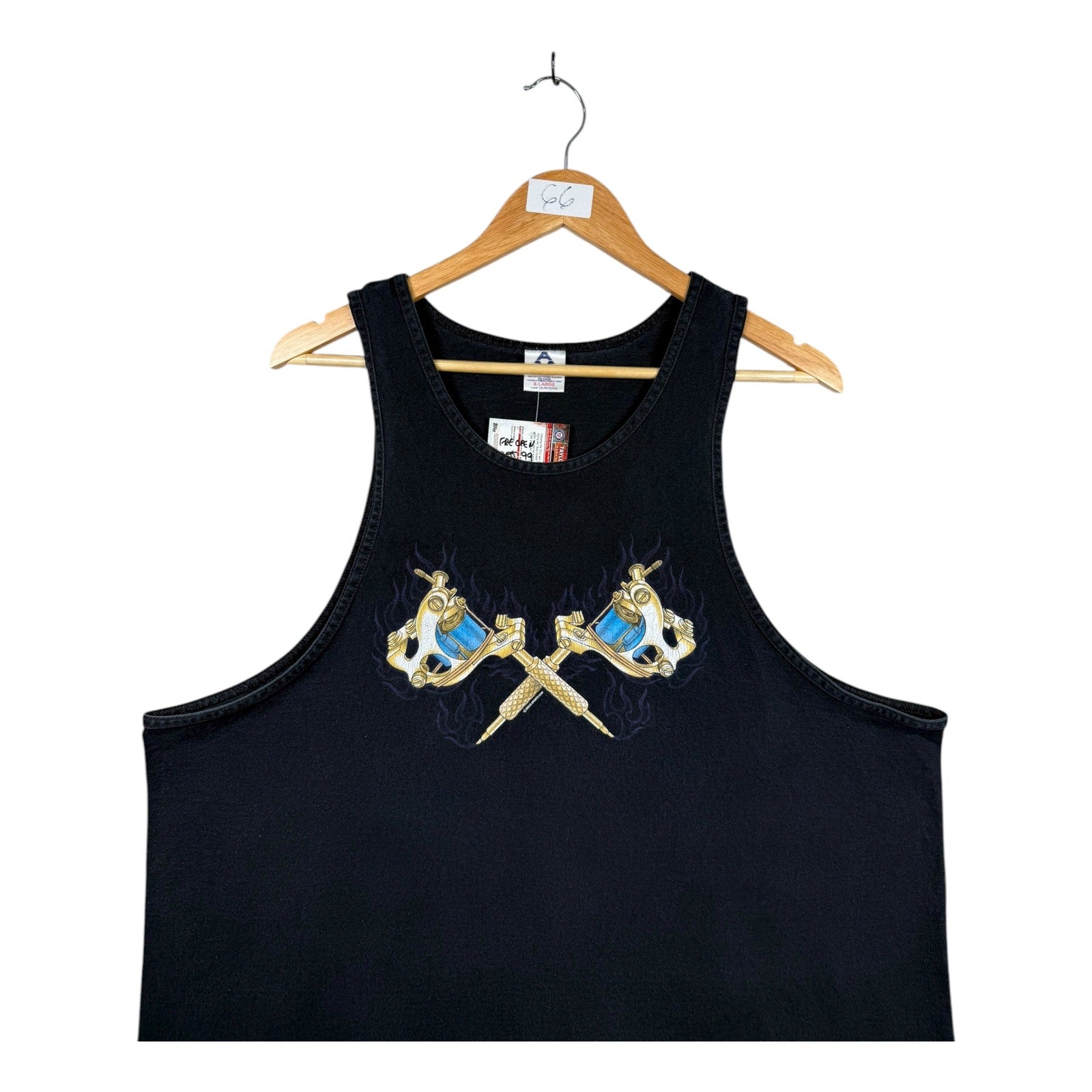 Vintage Crossed Battle Axes Flames Tank Top