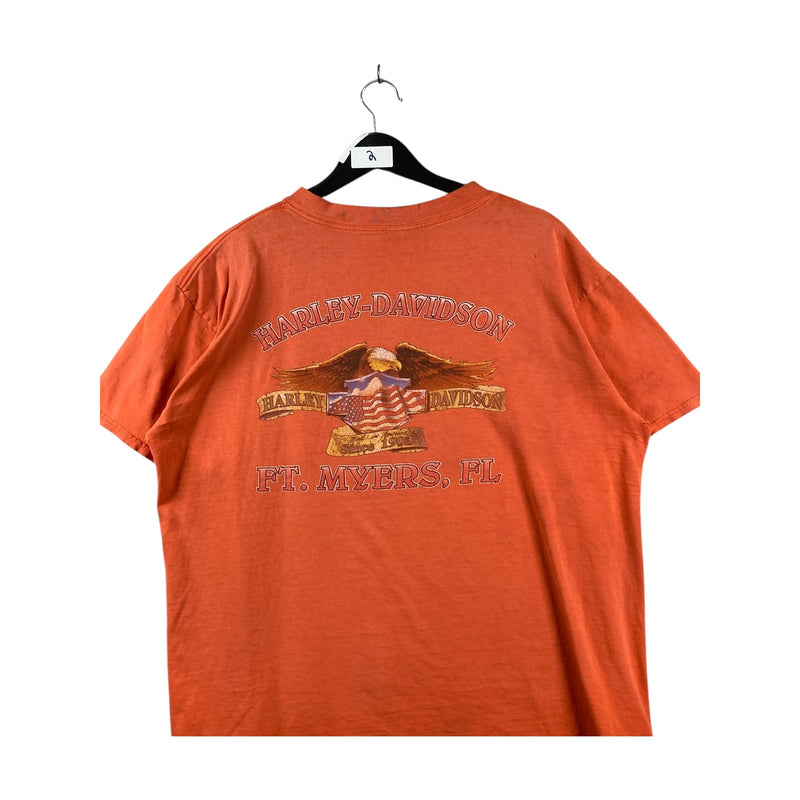 Vintage Harley Davidson Ft. Myers Florida Flames T-Shirt