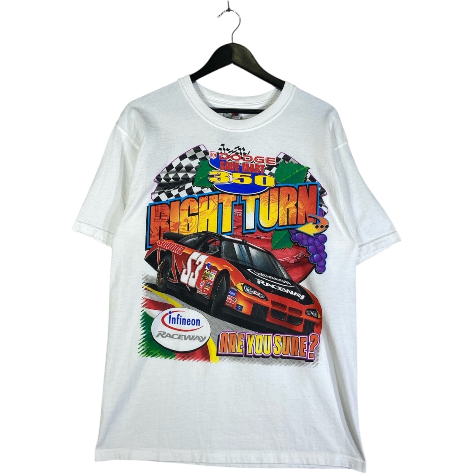 Vintage NASCAR Dodge Save Mart 350 T-Shirt