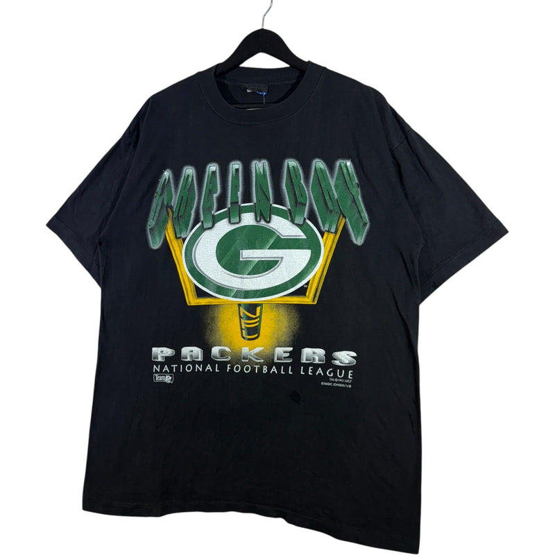 Vintage Green Bay Packers Big Team Logo NFL Tee
