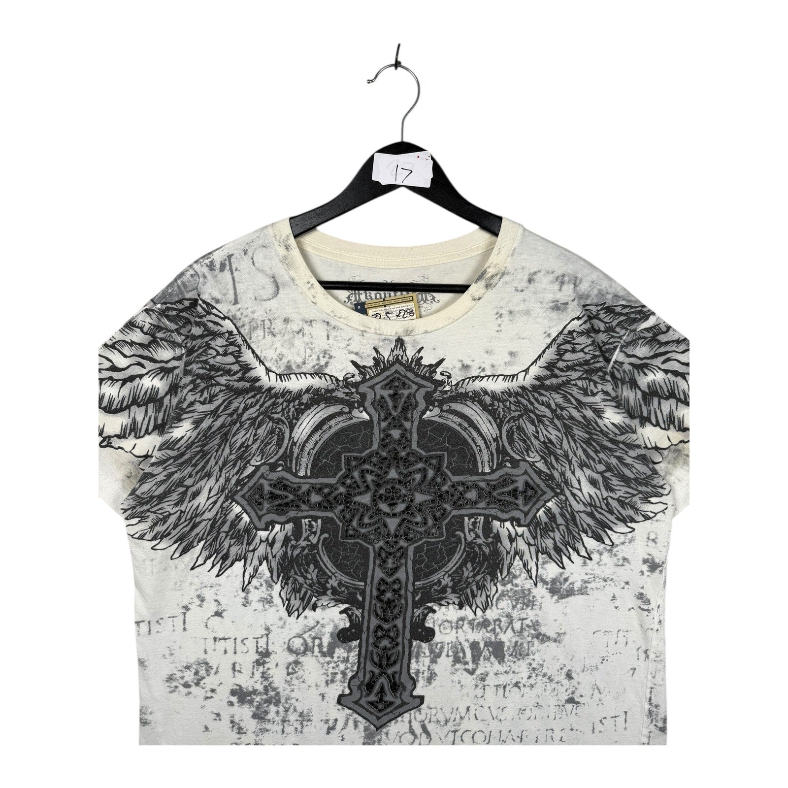 Vintage Affliction Style Winged Cross T-Shirt