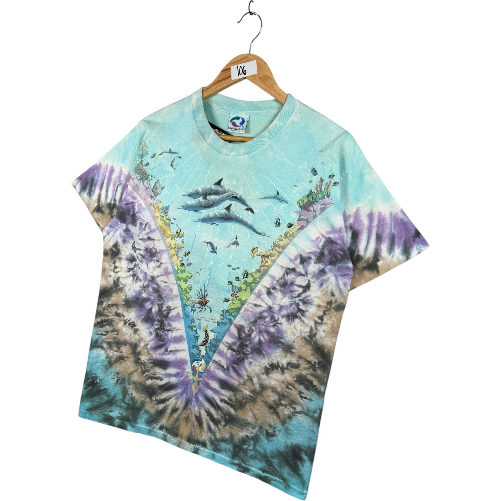 Vintage Liquid Blue Under Water AOP T-Shirt