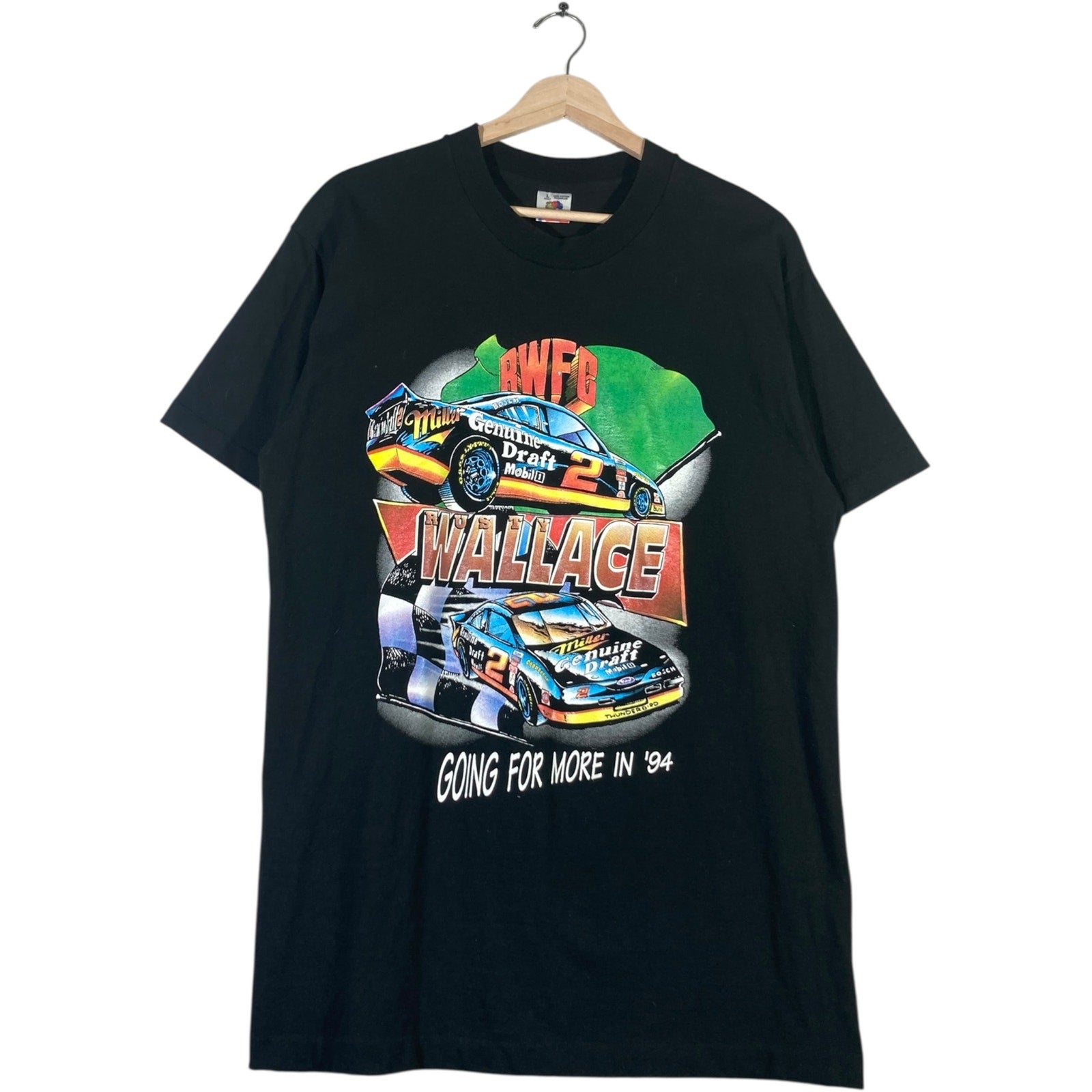 Vintage NASCAR Rusty Wallace Miller RWFC Short Sleeve T-Shirt